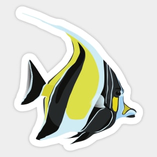 Moorish idol fish illustration Sticker